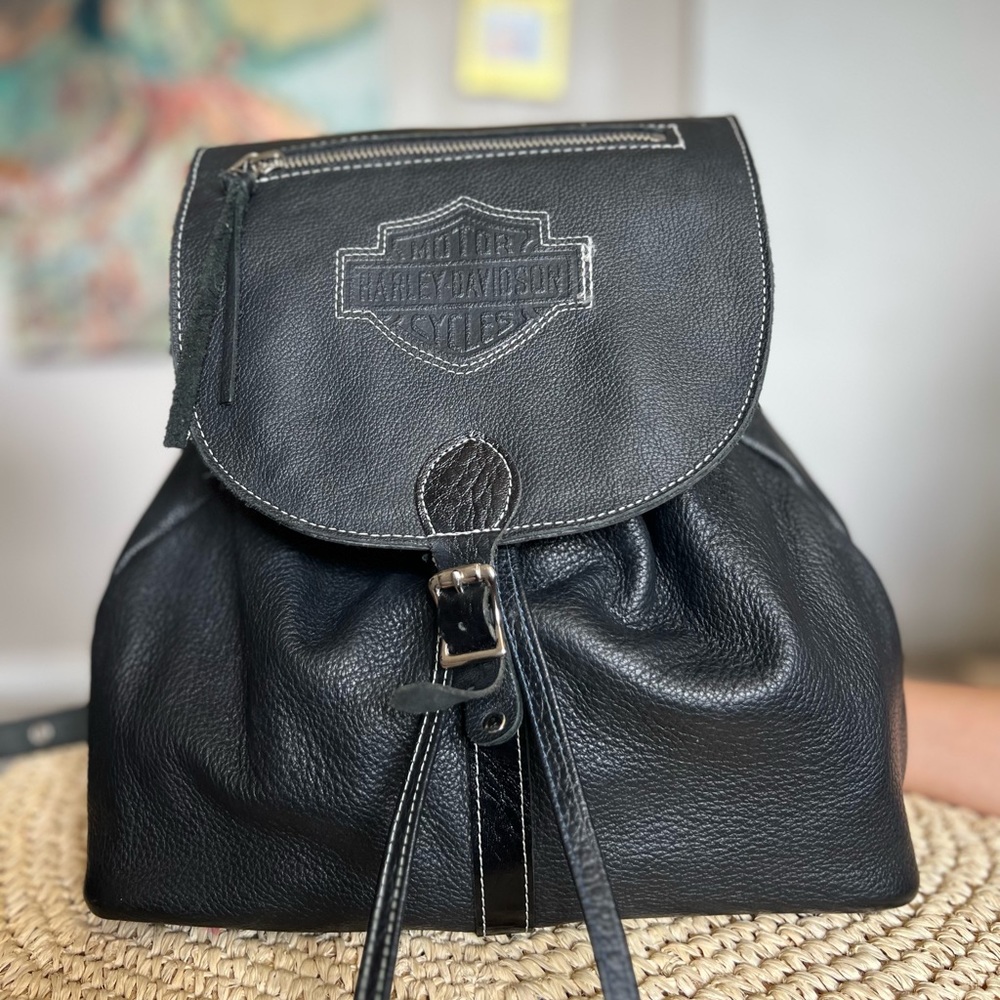 Harley Davidson small leather backpack